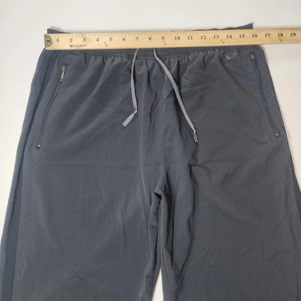 Nike Windbreaker Pants Mens Large Black Lightweight Zipper Ankle Nylon Vintage